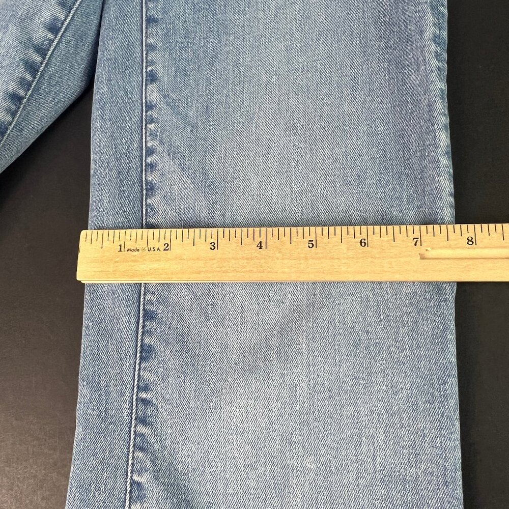 American Eagle Jean Women 26x30* Super High Rise Flare Blue Stretch Denim Tag 2R - Picture 13 of 16